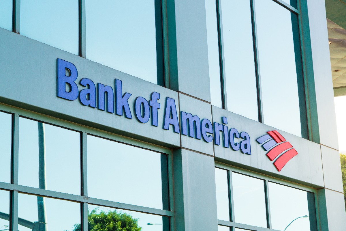 Bank of America in modern office building