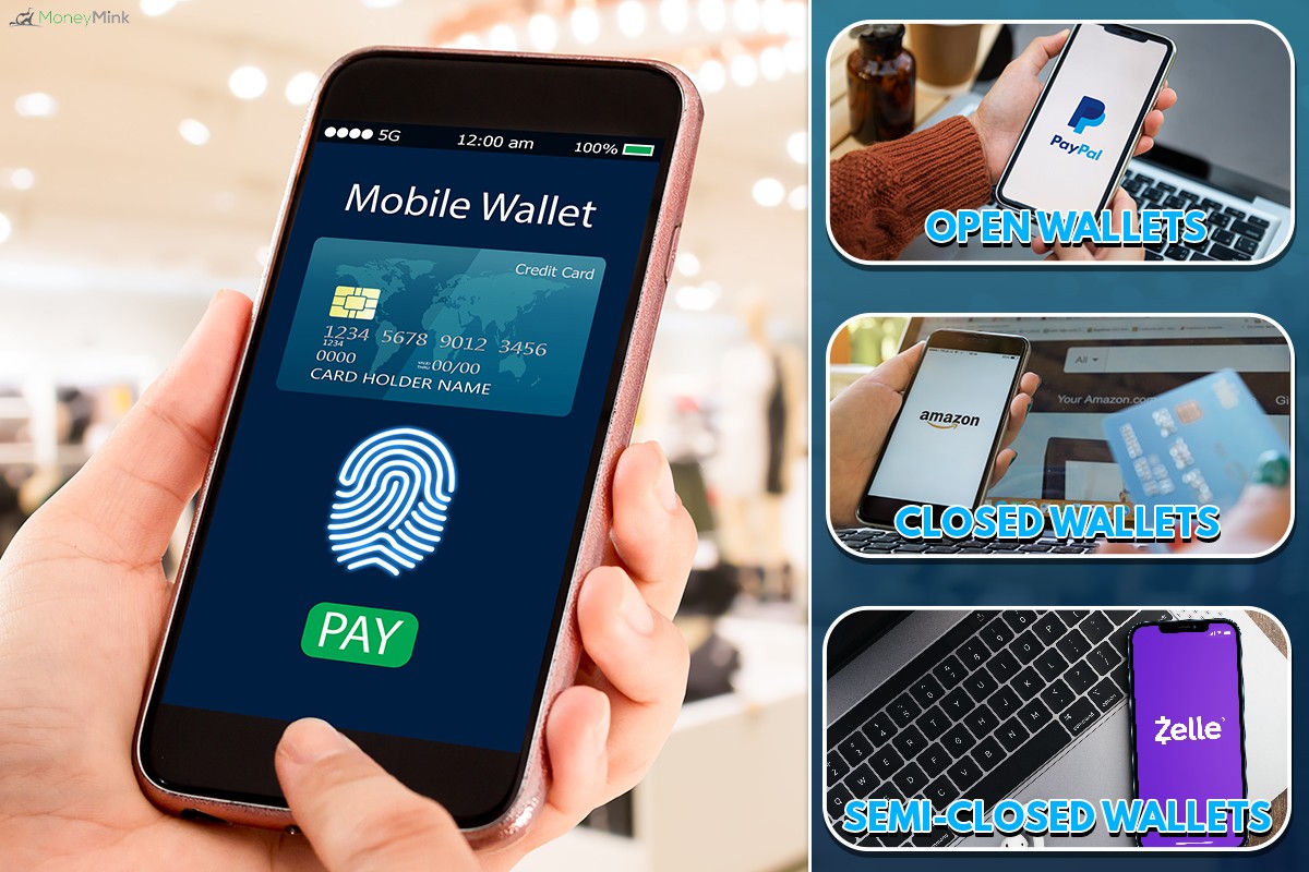 What are the three types of mobile wallets